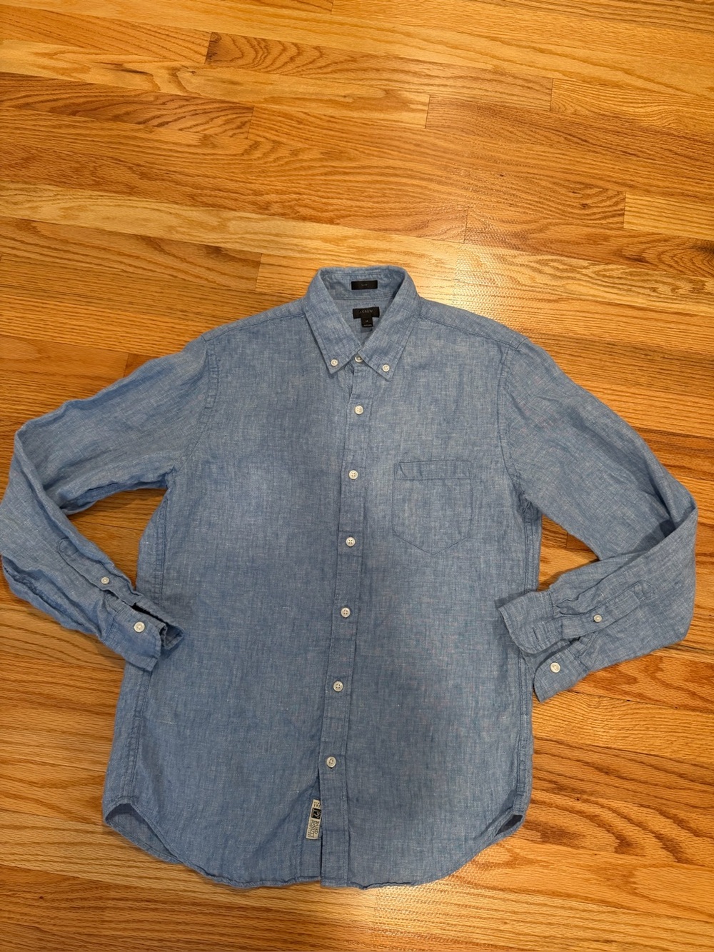J.Crew Slim Baird McNutt Irish Linen Button Down Shirt Men’s Medium Blue